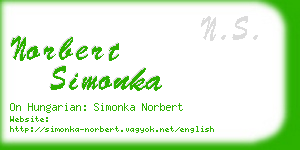 norbert simonka business card